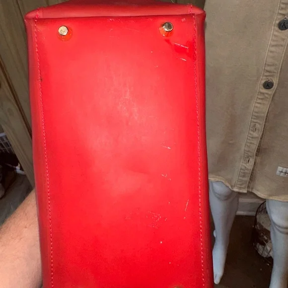 Mauro Governa vintage genuine crocodile alligator jelly Red hot Satchel - Picture 7 of 7